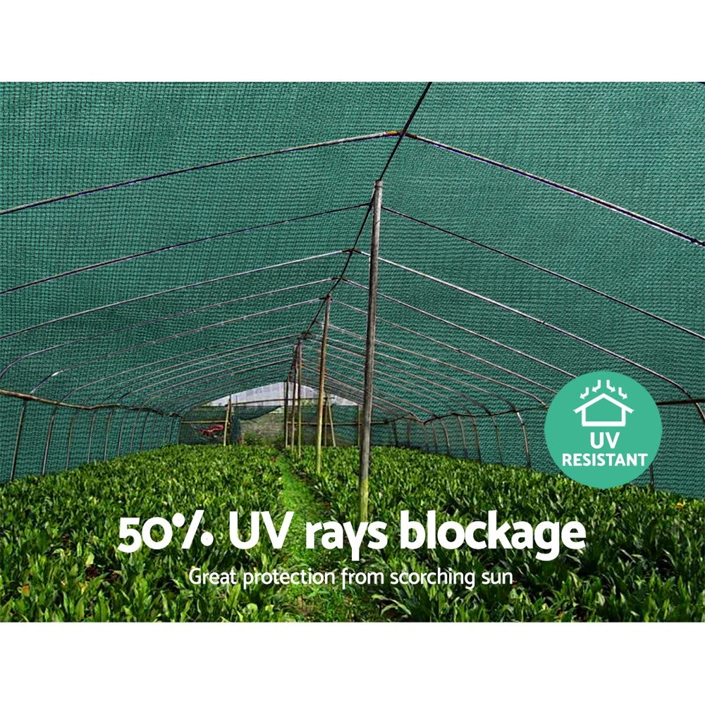 50% Shade Cloth 3.66X10M Shadecloth Wide Heavy Duty Green