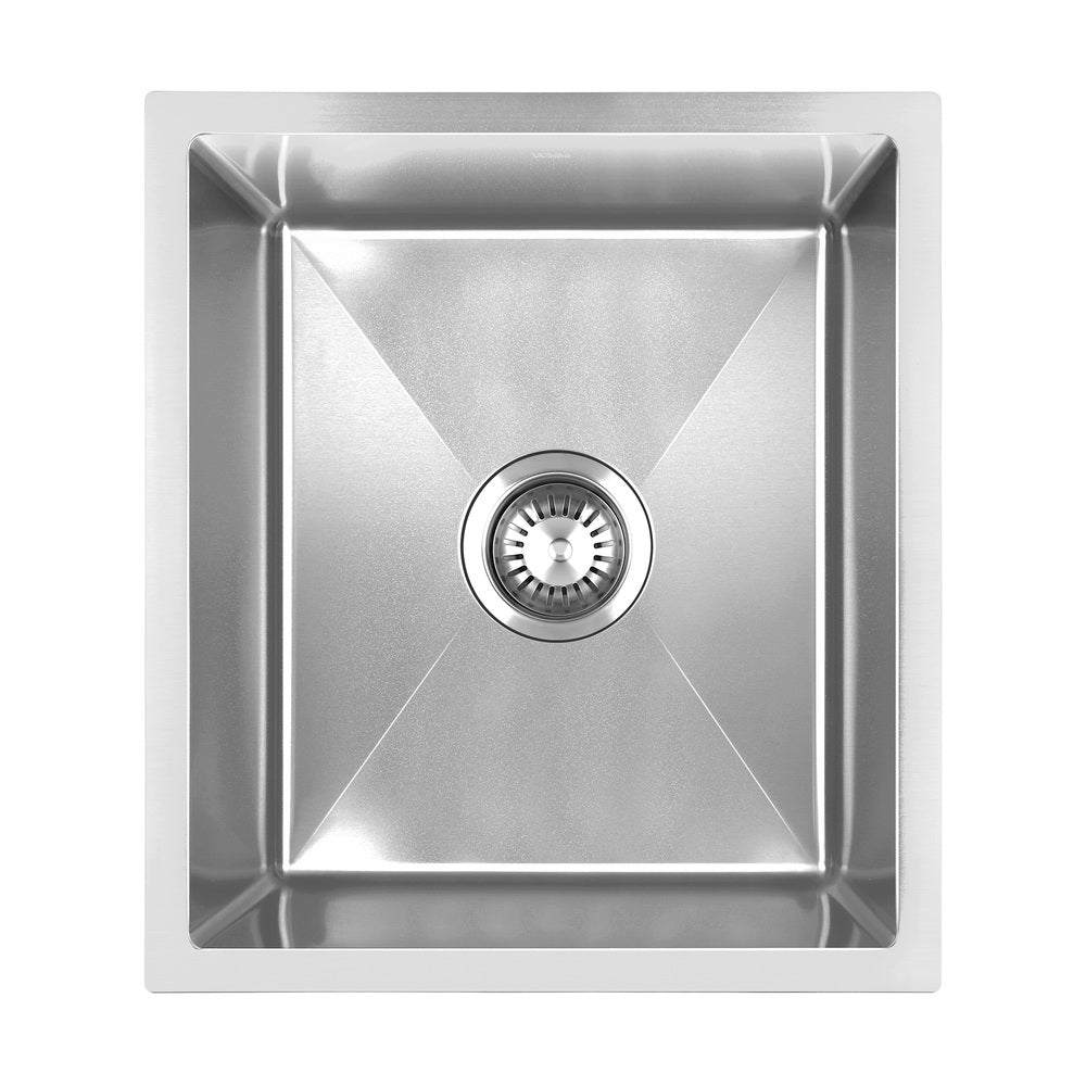 44X38CM Stainless Steel Sink Single Bowl with Waste Black