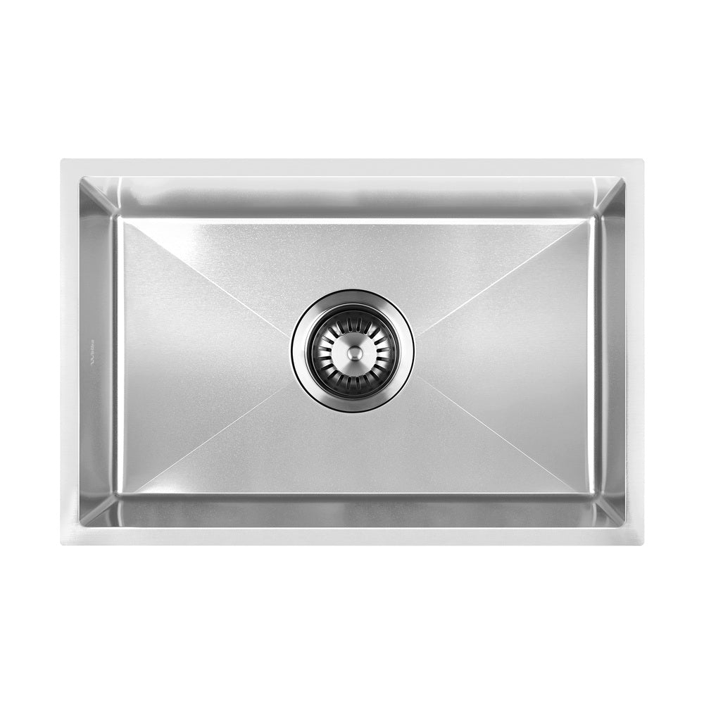 44X38CM Stainless Steel Sink Single Bowl with Waste Black