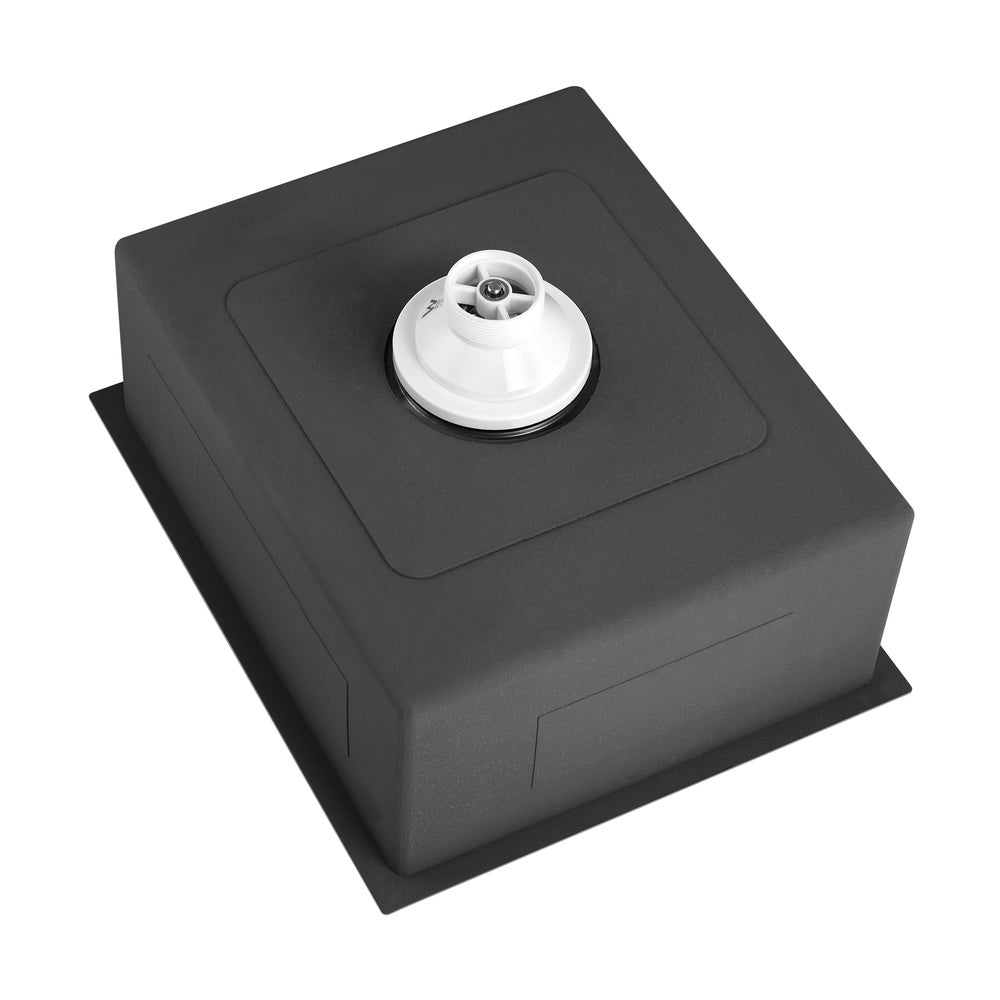 44X38CM Stainless Steel Sink Single Bowl with Waste Black