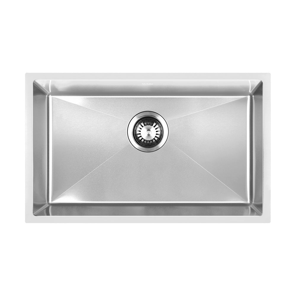 44X38CM Stainless Steel Sink Single Bowl with Waste Black