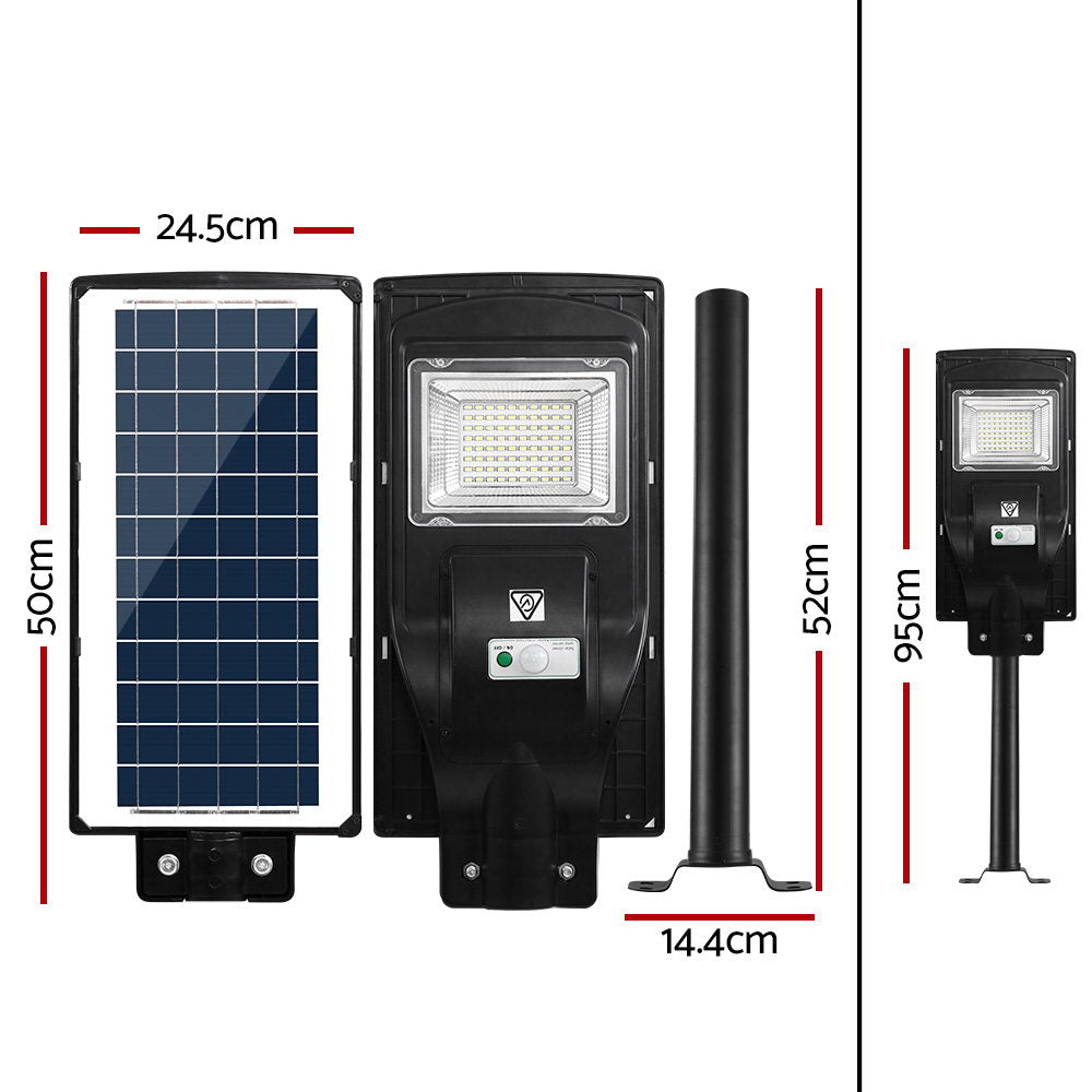80 Led Solar Street Light 90W Flood Motion Sensor Outdoor Wall Lamp