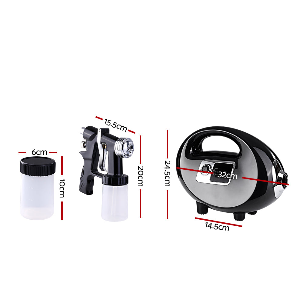 Professional Spray Tan Machine Sunless Tanning Gun Kit Hvlp System Black