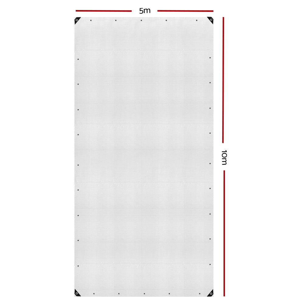 Tarp Tarpaulin 5X10M Canvas Heavy Duty Camping Cover Clear