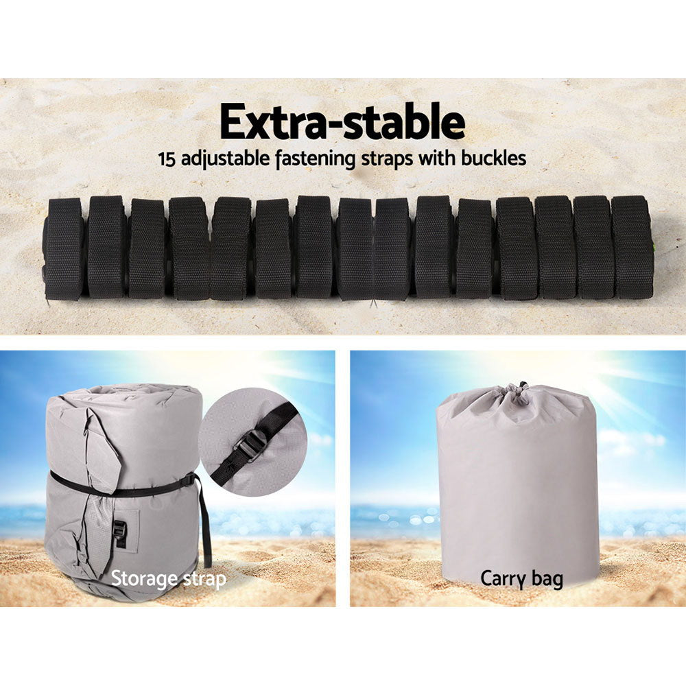 Boat Cover 25-27Ft Trailerable Jumbo Marine 600D Heavy Duty Grey