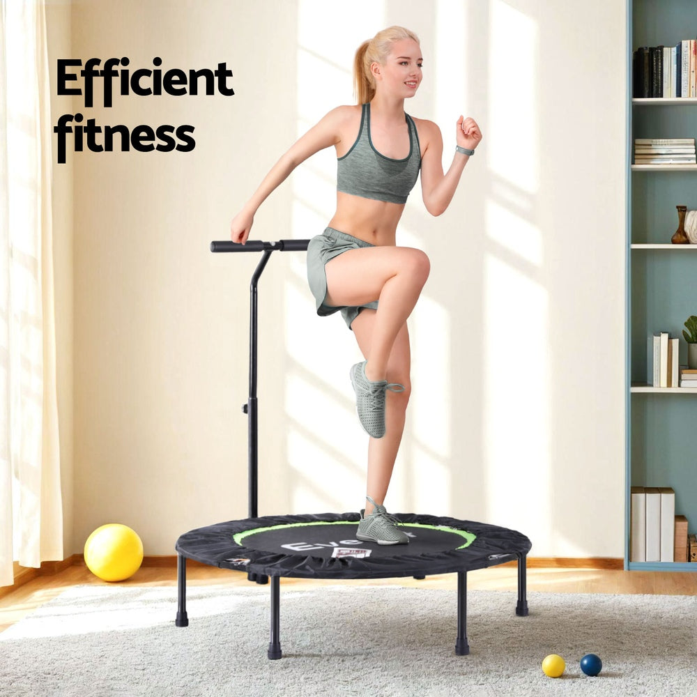 40-Inch Foldable Trampoline with Handrail - Home Gym