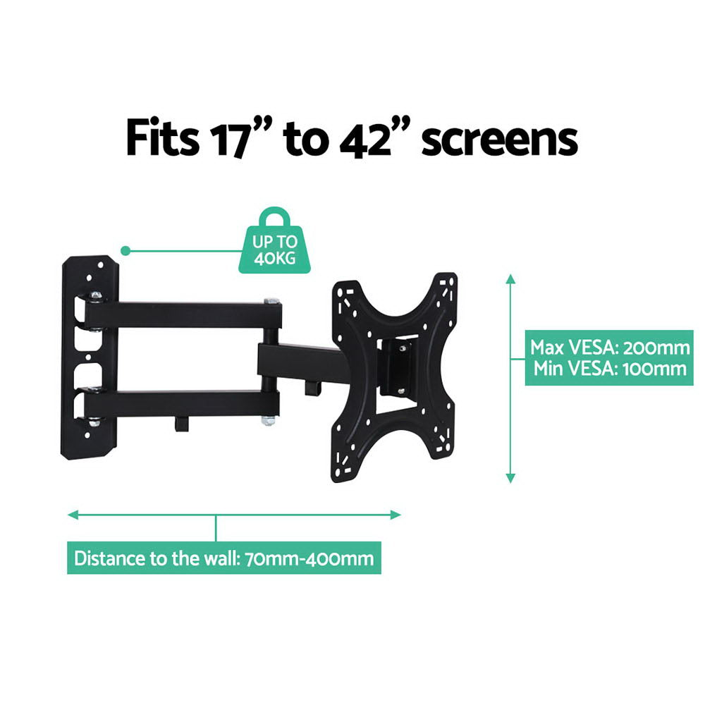Strong-Arm Full Motion 17"-42" Tv Wall Mount
