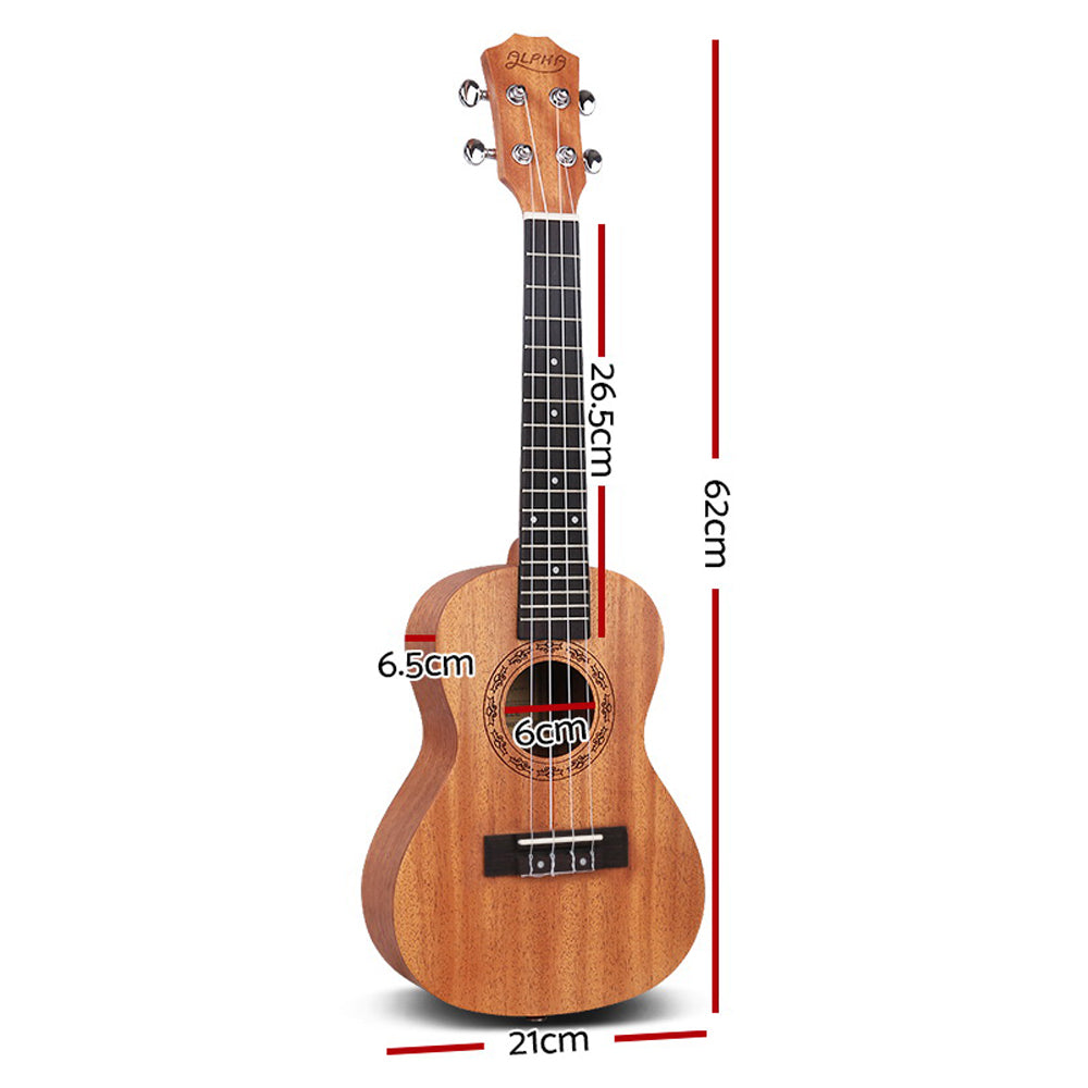 Elegant Mahogany Concert Ukulele - 23" with Bag