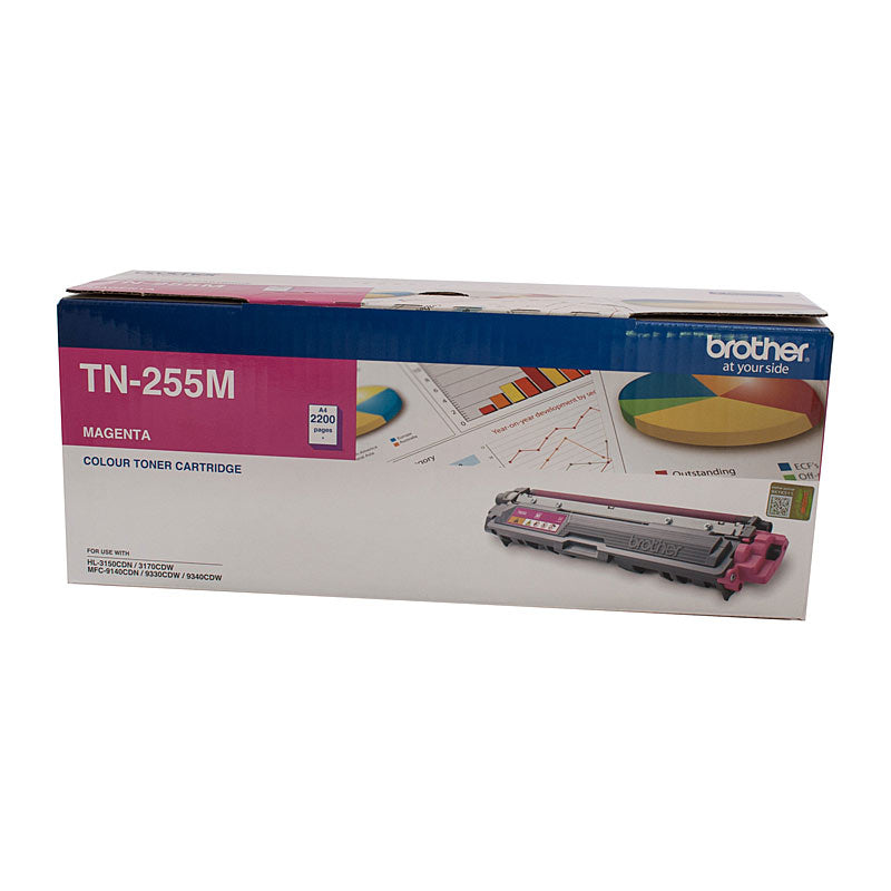 Tn-255M Colour Laser Toner - Magenta High Yield- 2,200 Pages
