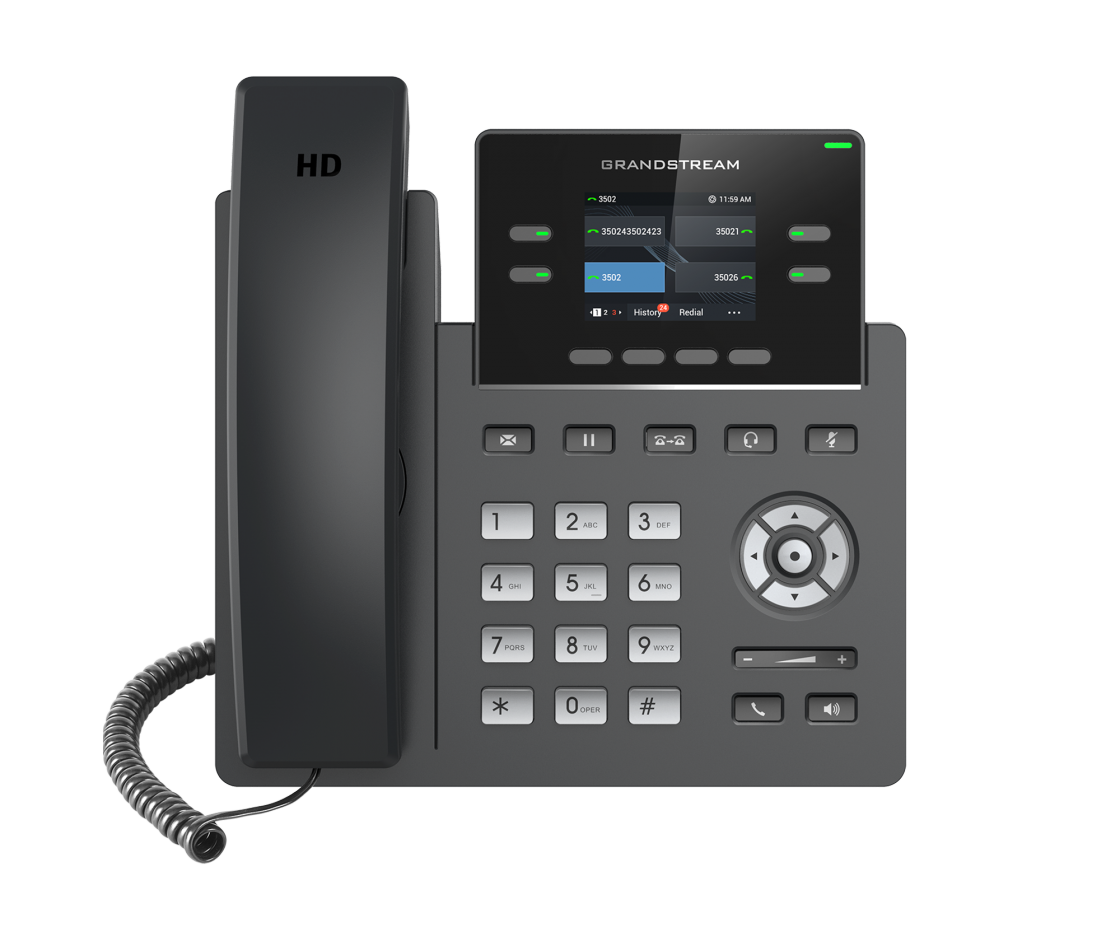 4 Line Ip Phone: Hd Audio, Colour Screen, Powerable Via Poe