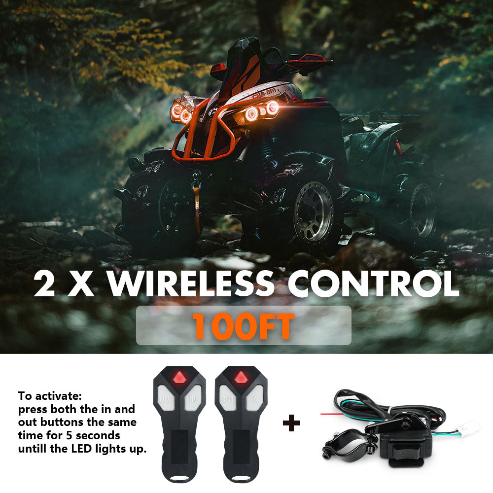 4500Lb Electric Winch 12V Wireless Portable Atv Utv Boat Trailer