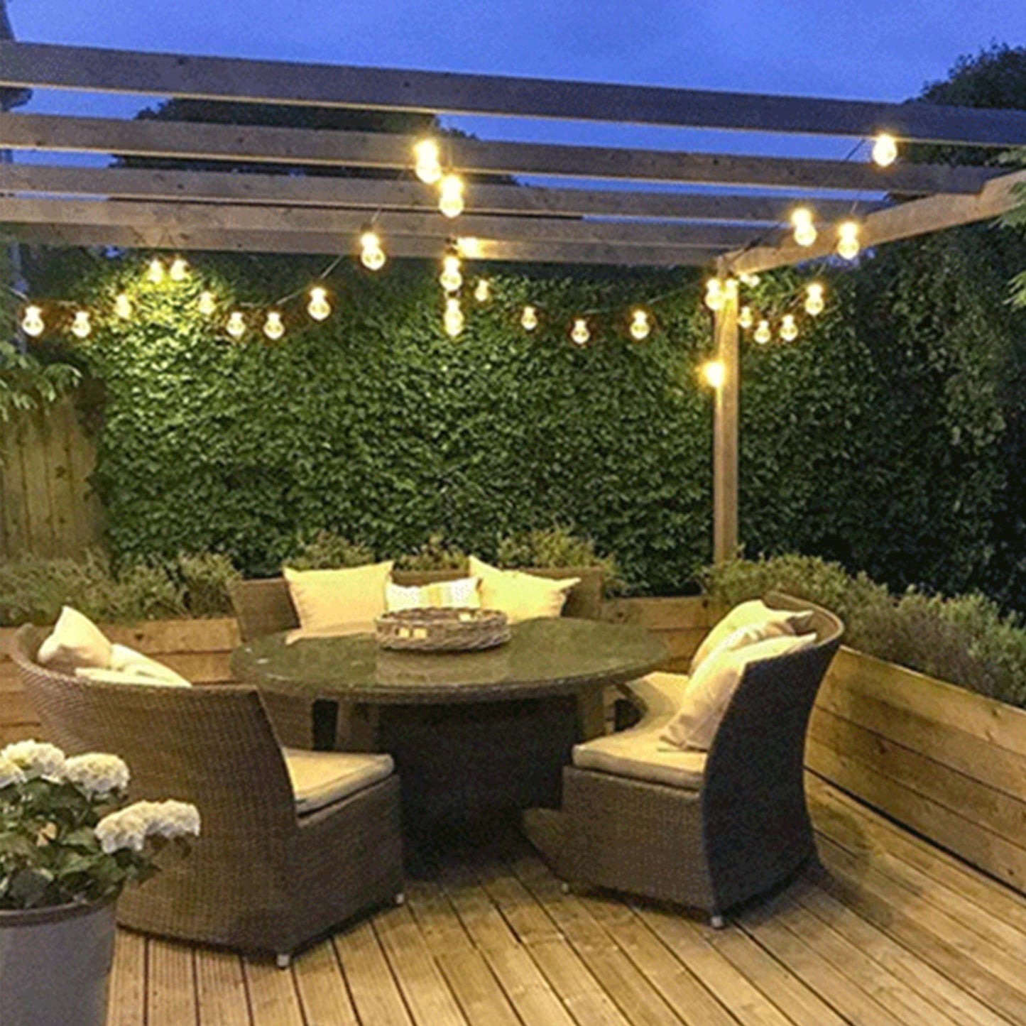 30-Bulb Festoon String Lights 32M Waterproof LED Outdoor