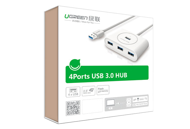 Usb 3.0 4 Ports Hub White 1M (20283)