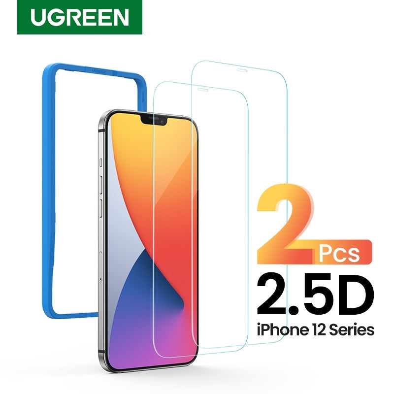 2.5D Full Cover Hd Screen Tempered Protective Film For Iphone 12/6.1" Twin Pack