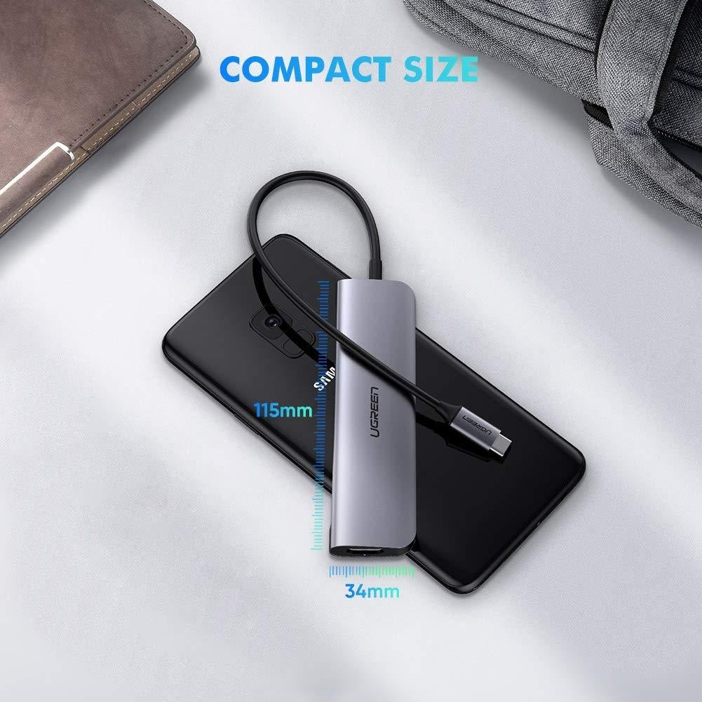 Typec 5 In 1 Adaptor - Hdmi + Usb 3.0*3 + Typec Pd Power Converter