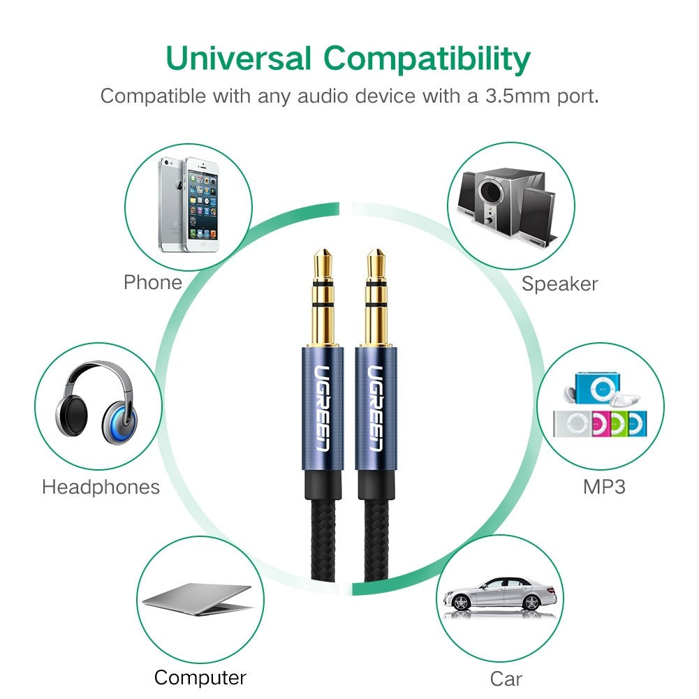 3.5Mm Male To 3.5Mm Male Audio Cable White 2M 50368