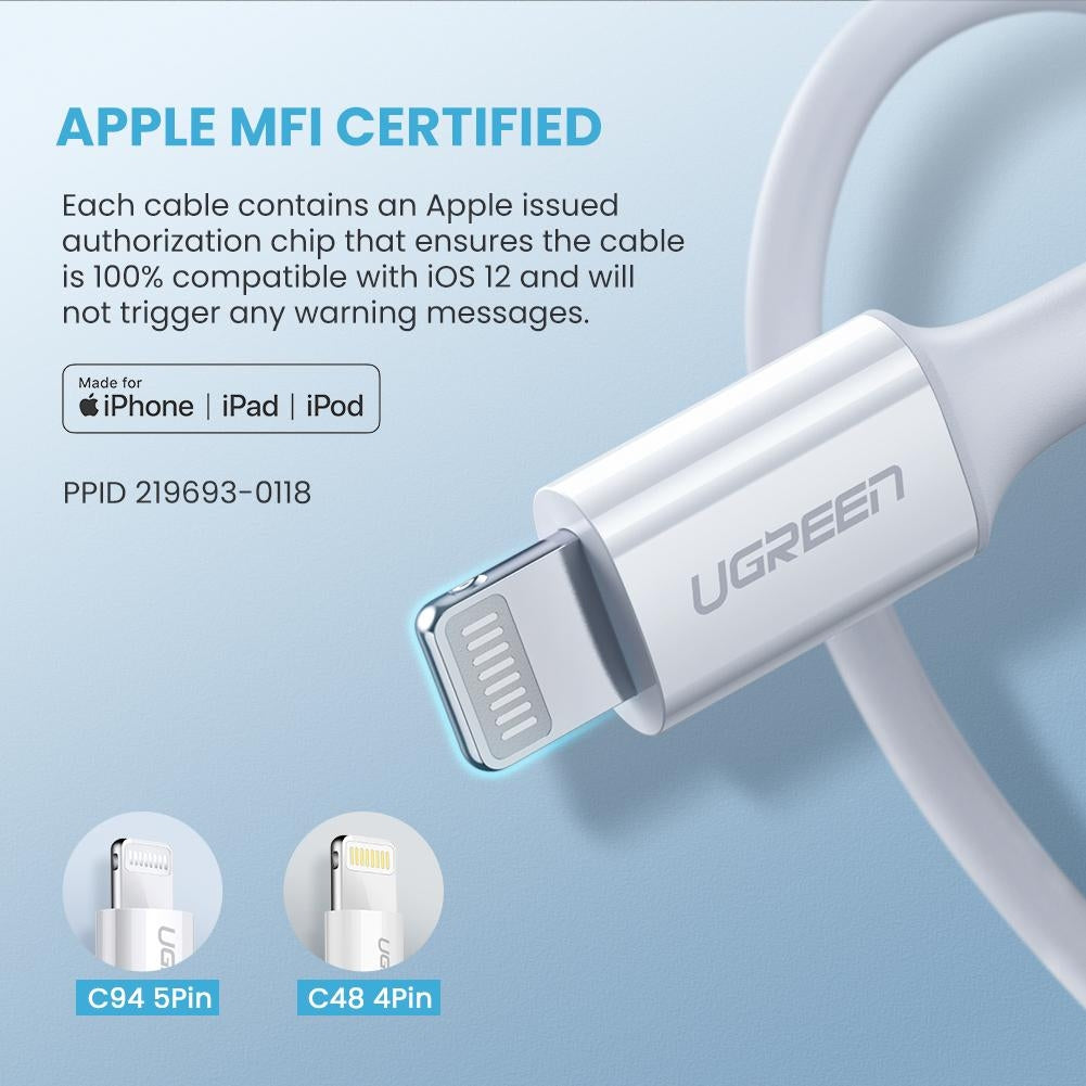 60749 Mfi Usb-C To Iphone 8-Pin Charging Cable 2M