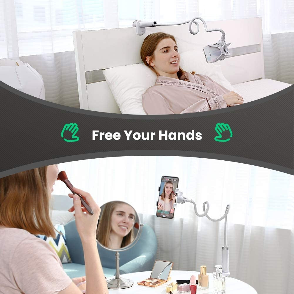80515 Phone Holder With Long Arm Silver 120Cm