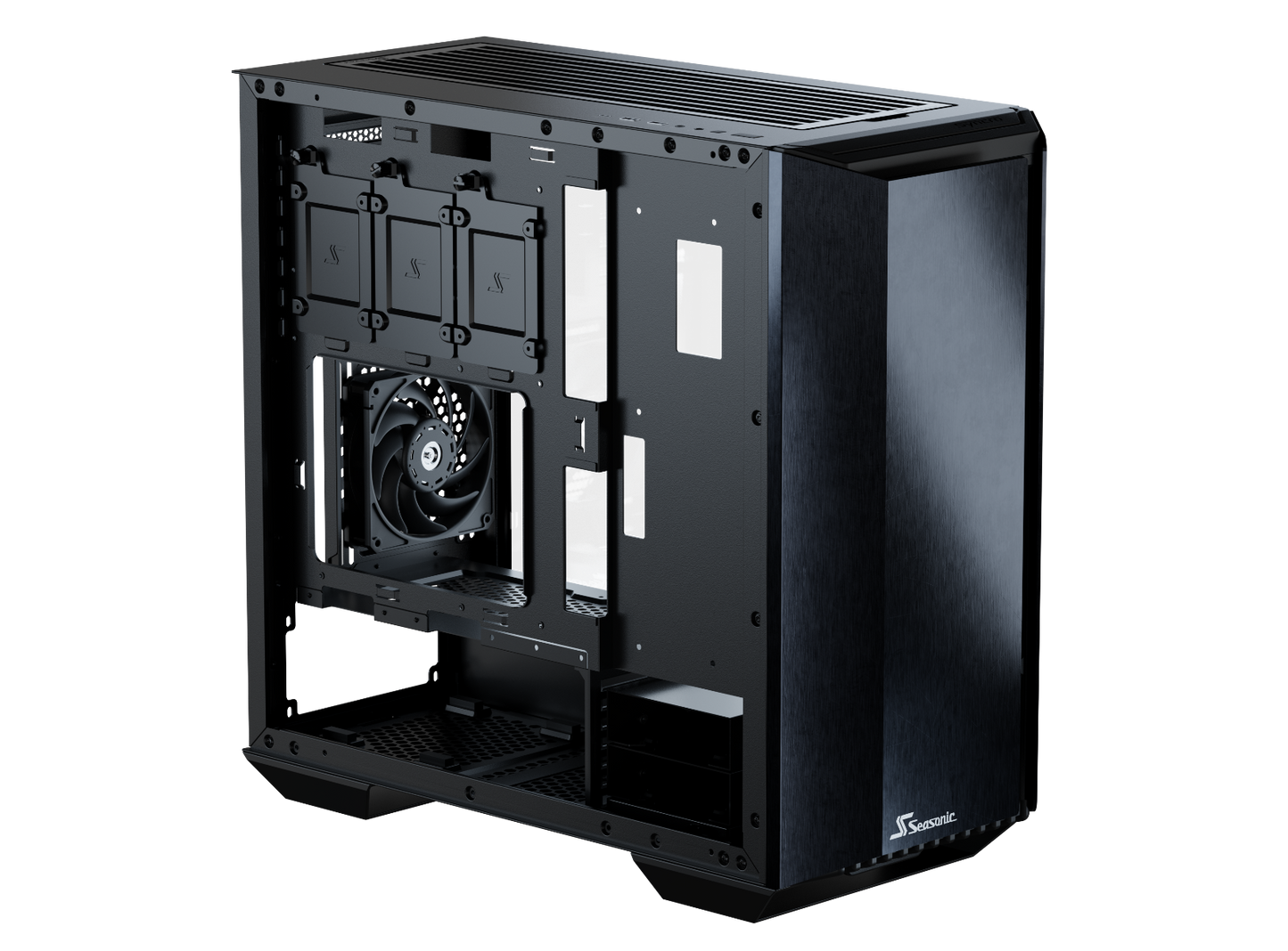 Aluminum Case With Syncro Dgc-750 750W 80 Plus Gold Psu & Connect Module Red