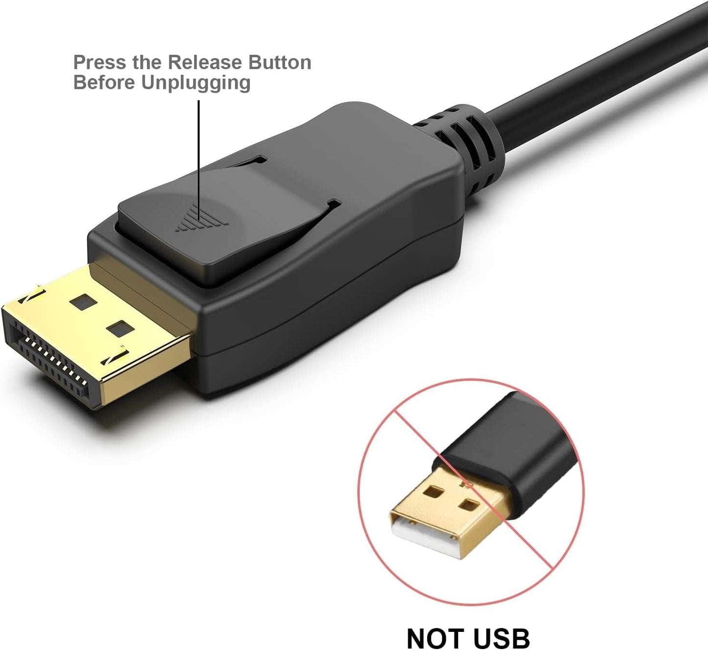 DisplayPort to DisplayPort 8K @ 60Hz Cable 1.8m