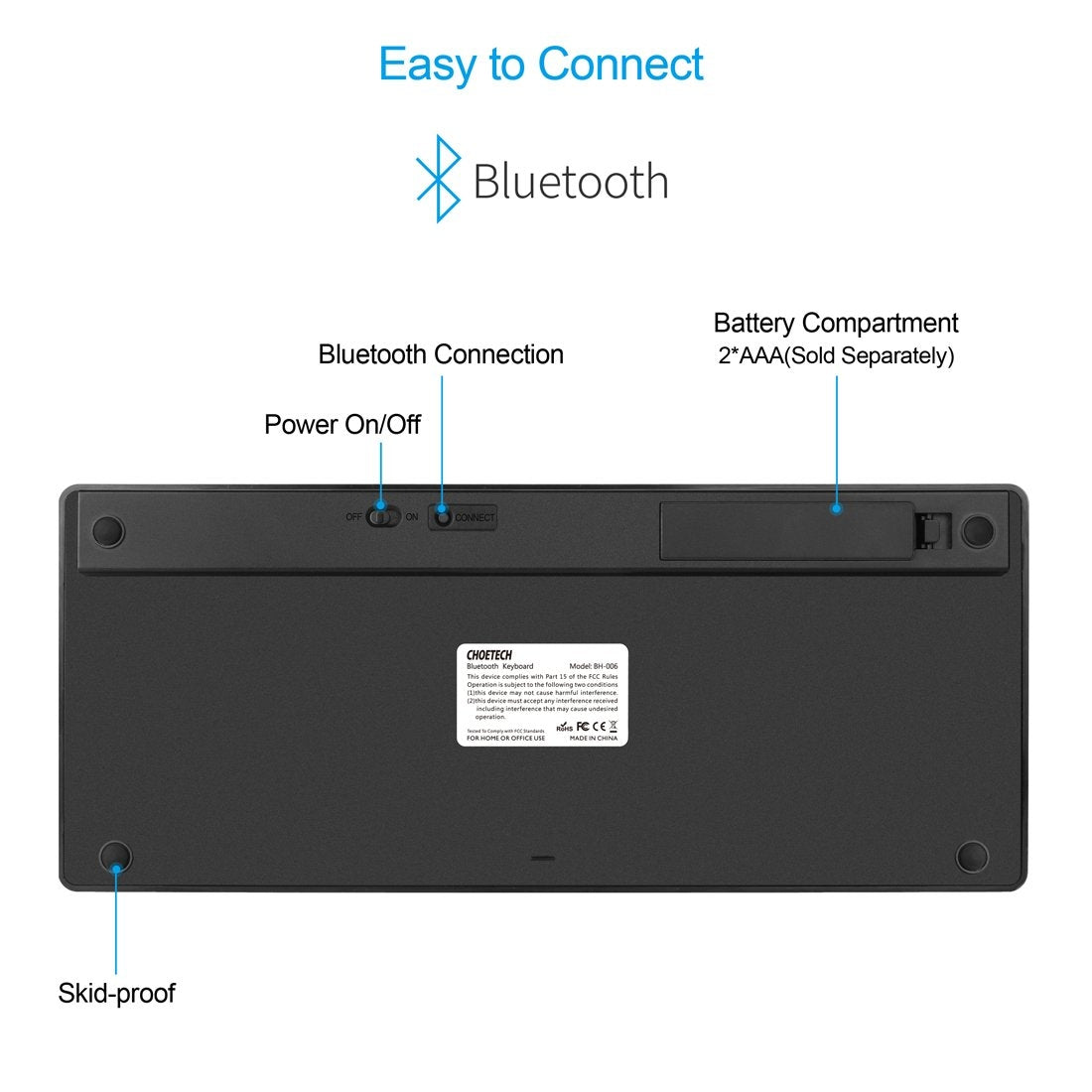 Ultra Slim Wireless Bluetooth Keyboard