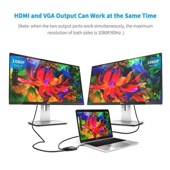 Usb-C To Hdmi Vga Adapter