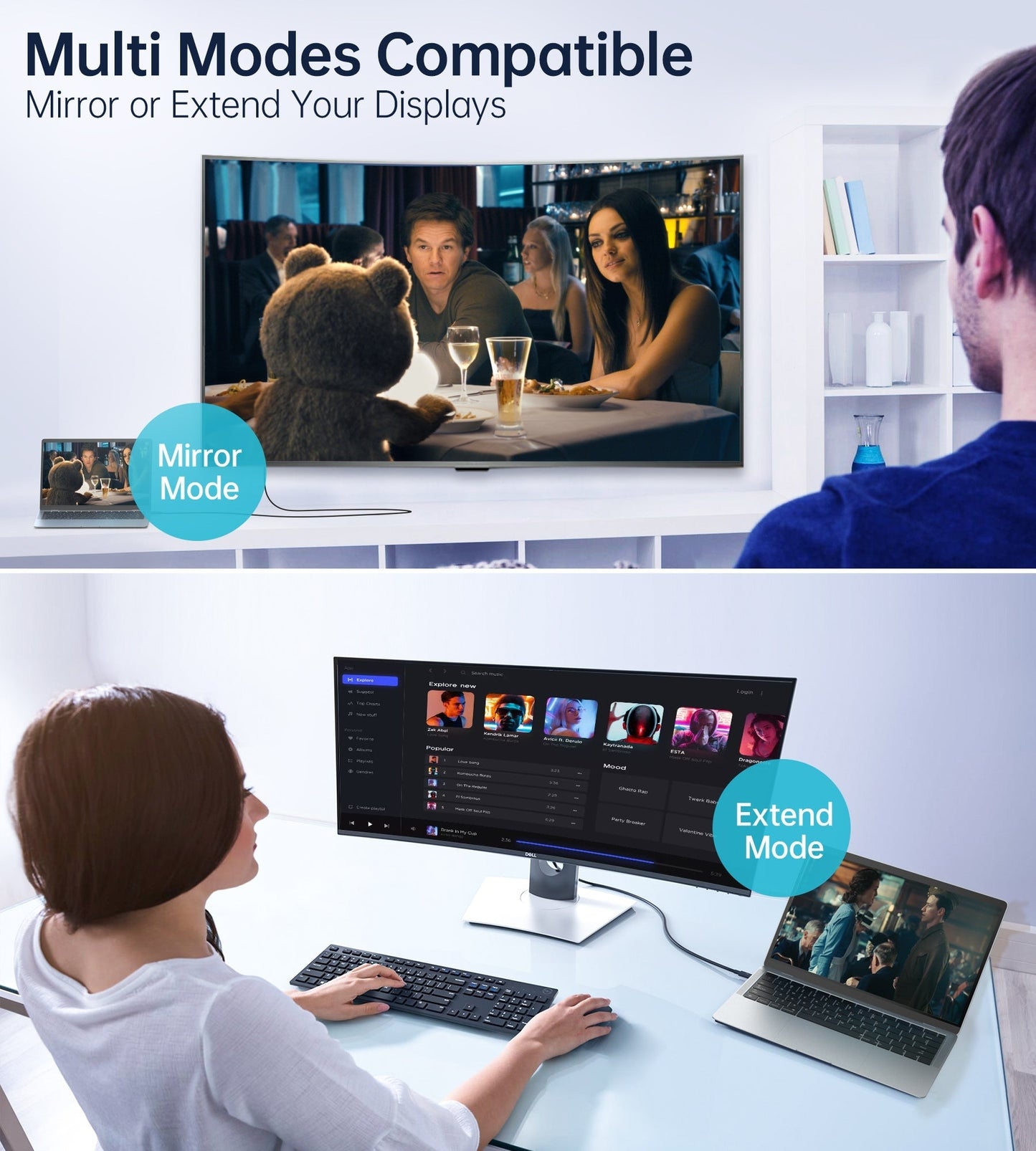 Usb-C To Displayport Cable 8K@30Hz 1.8M Two-Way