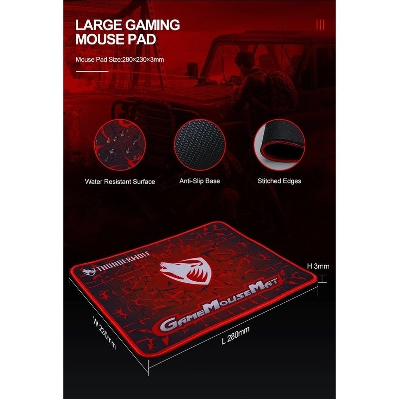 4-Pcs Rainbow Keyboard/Mouse/Headphone/Mouse Pad Kit Set