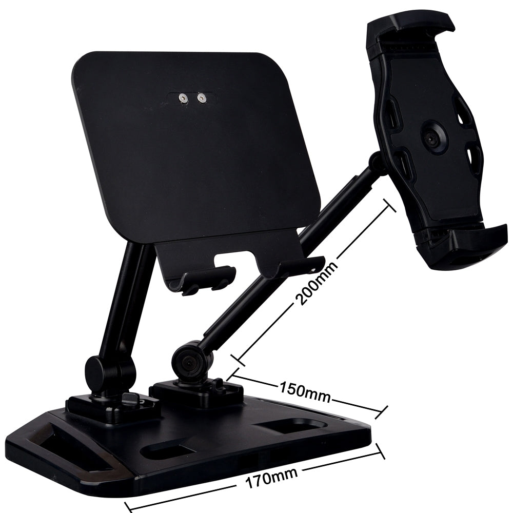 And Adjustable Double Arm Stand Holder White