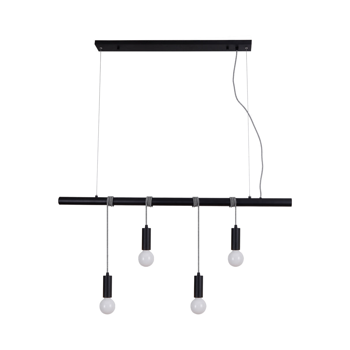 Stylish Bikkel 4-Light Pendant Light - Black