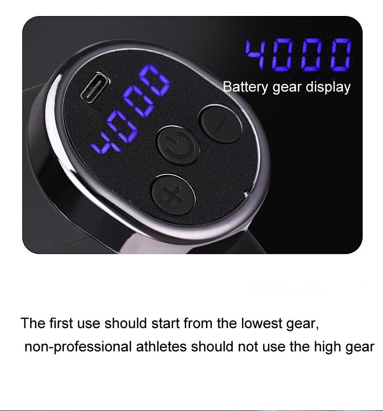 20-Speed Electric Shock Muscle Massage Gun With Lcd