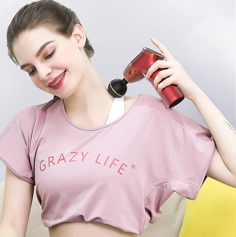 20-Speed Electric Shock Muscle Massage Gun With Lcd