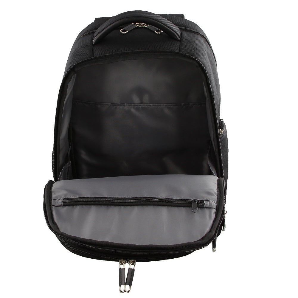 Pierre Cardin 30L Backpack w/ 15" Laptop Sleeve & RFID - Black