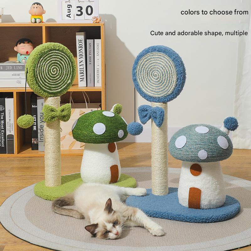 Blue Durable Mushroom Cat Scratching Post