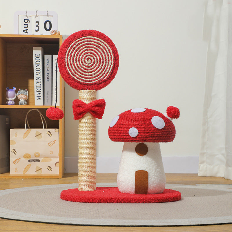 Blue Durable Mushroom Cat Scratching Post