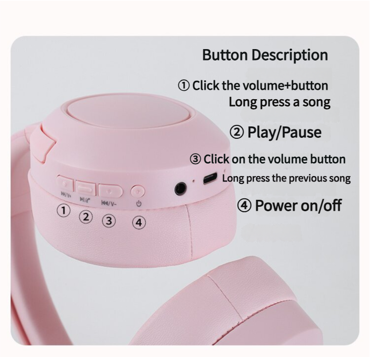 Stylish Apricot TL-29 Pro Bluetooth Headphones - Wired & Wireless