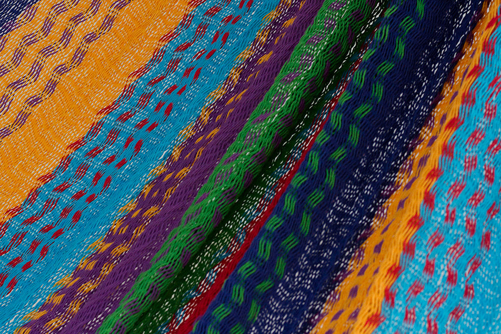 Queen Size Cotton Mexican Hammock in Coloring Color