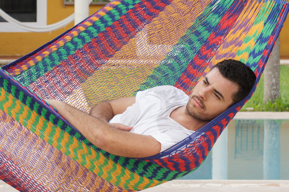 Outdoor Undercover Cotton Hammock King Size Mexicana