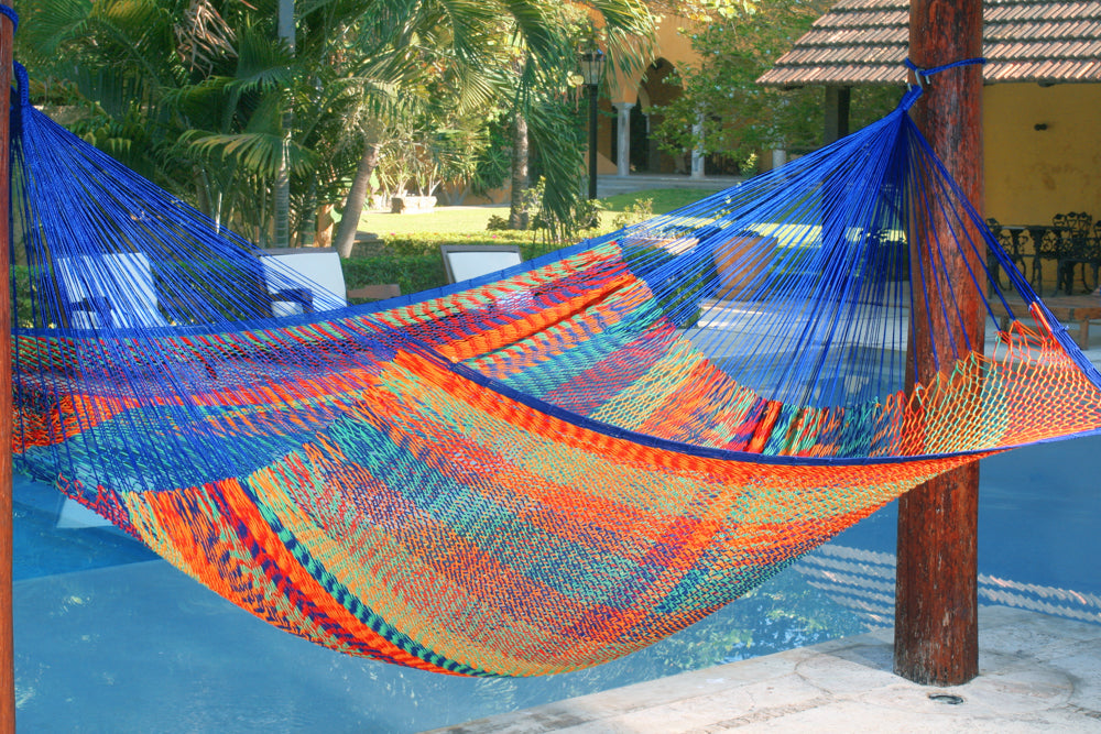 Outdoor Undercover Cotton Hammock King Size Mexicana