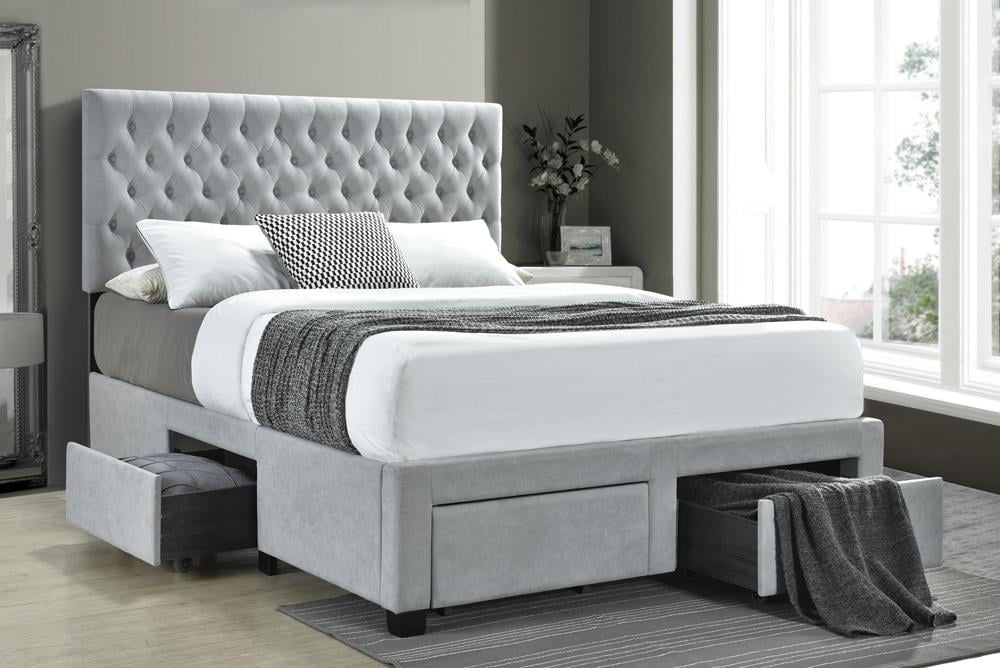 Comfortable bed with Drawers mattress and headboard