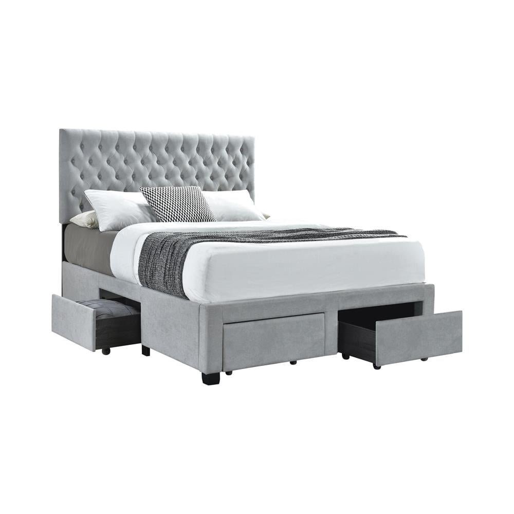 Comfortable bed with Drawers mattress and headboard
