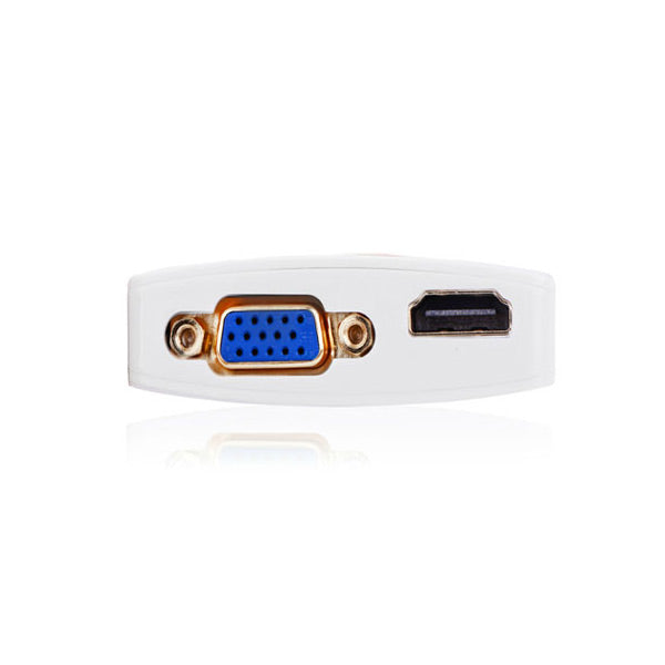 Mini Display Port To Hdmi & Vga Dual Converter Premium Abs Case