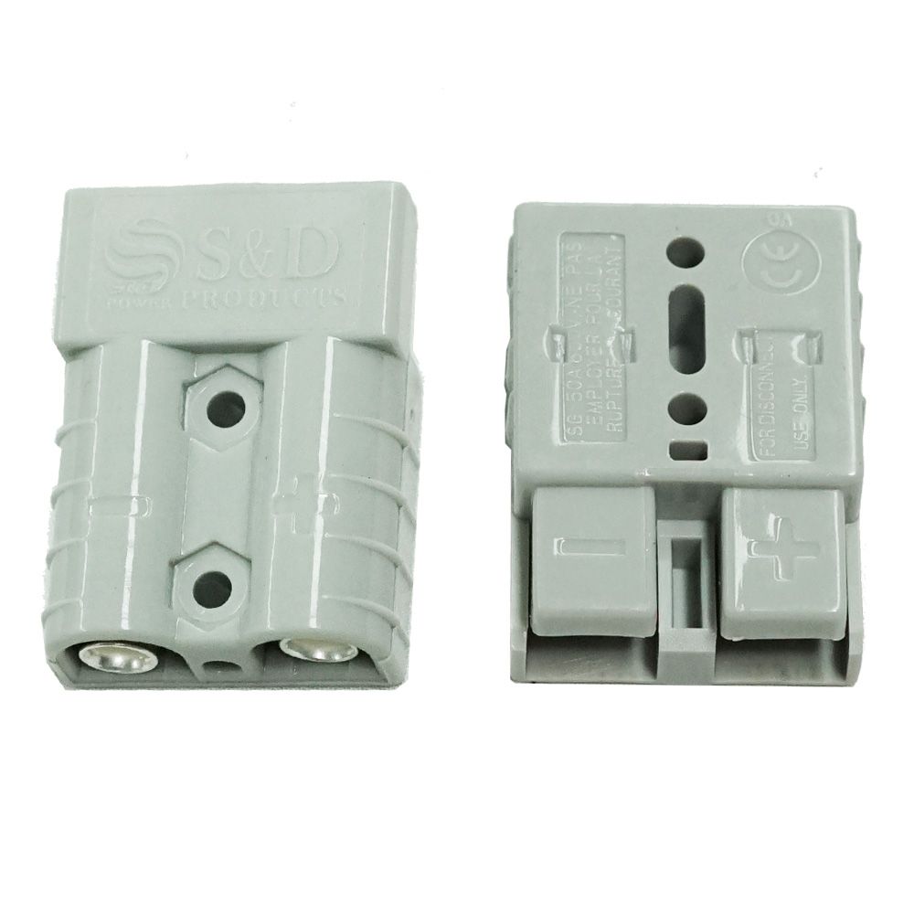 10X Anderson Style Plug Connector 50Amp Caravan Solar 6Awg Grey