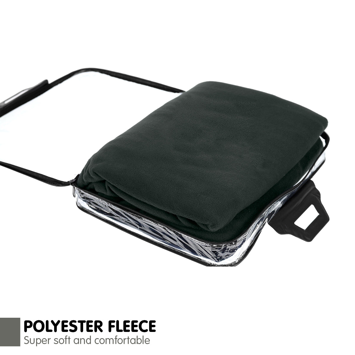 Heated electric car blanket -black
