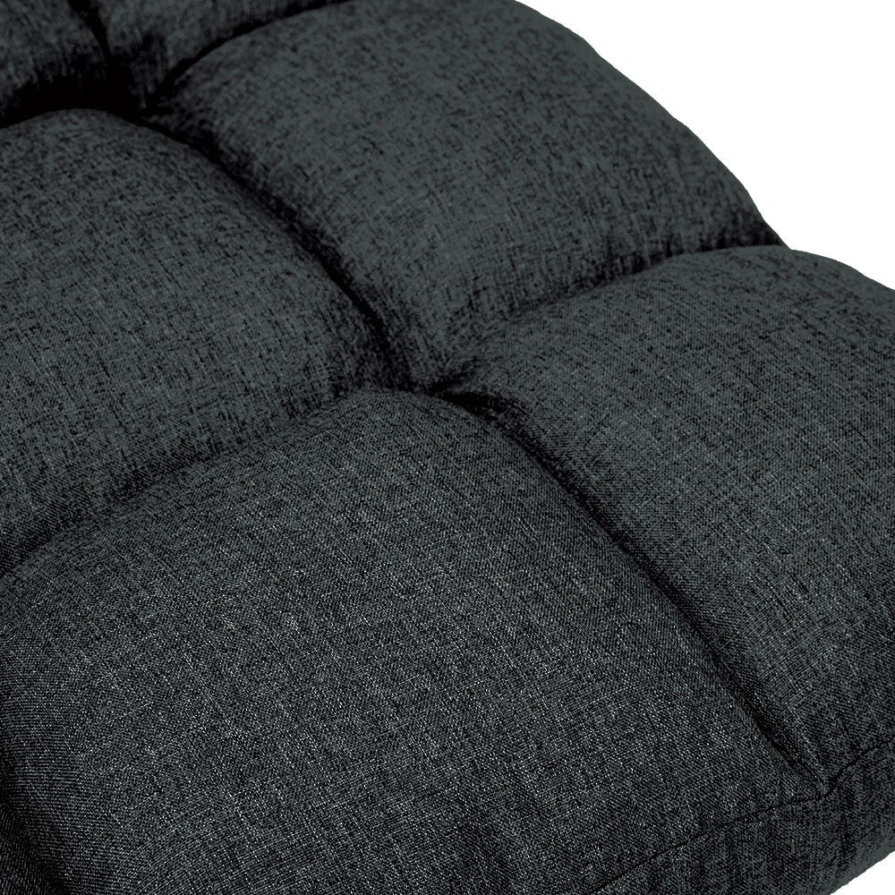 Adjustable Floor Gaming Lounge Line Chair 100 X 50 X 12Cm - Black