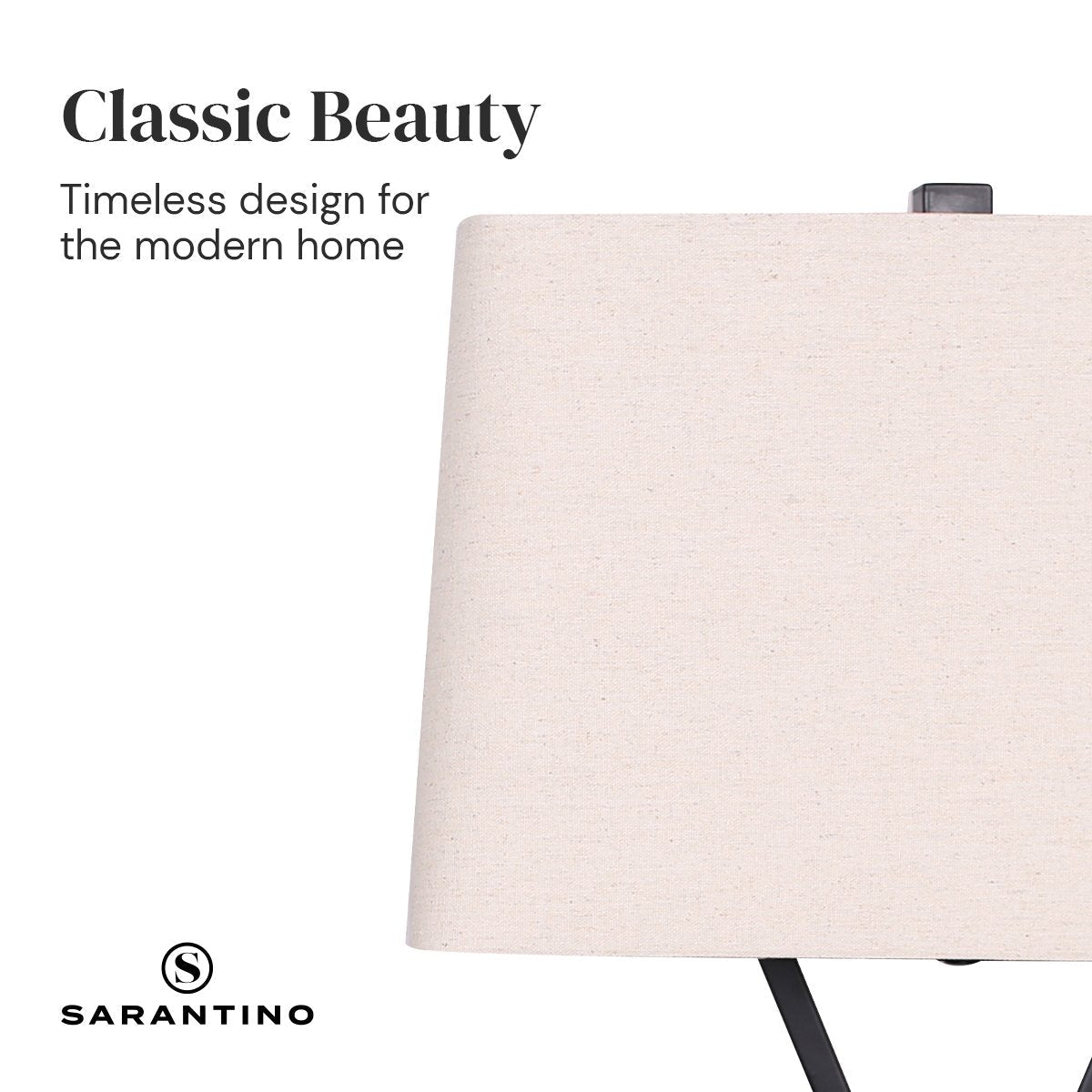 Metal Table Lamp with X Stand