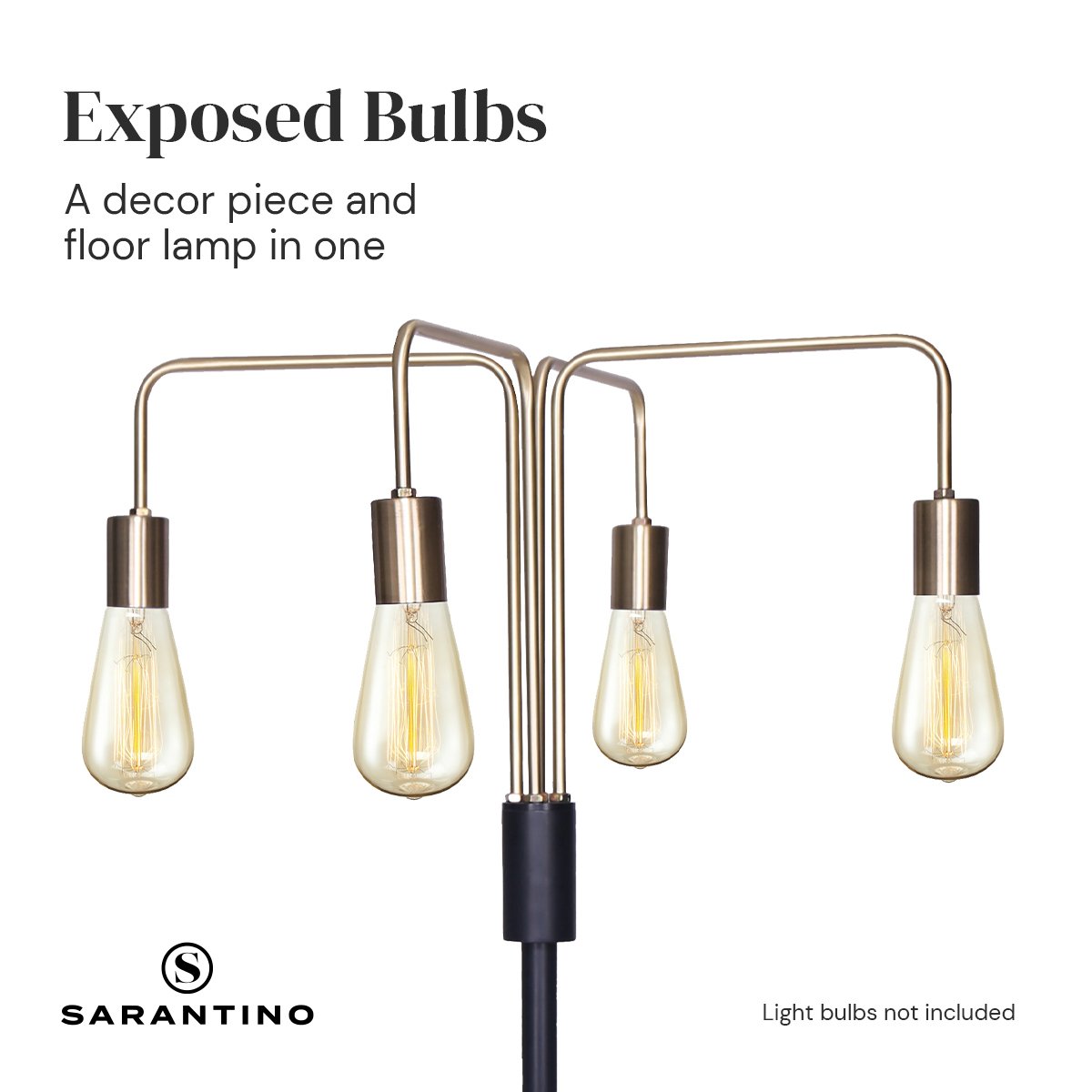 Illuminate Your Space: 4-Light Industrial Floor Lamp