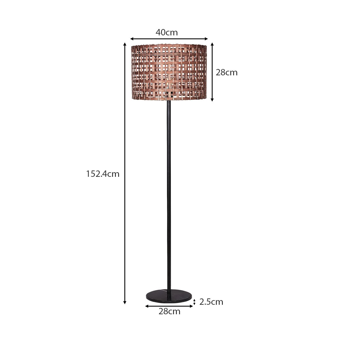 Natural Harmony Rattan Floor Lamp