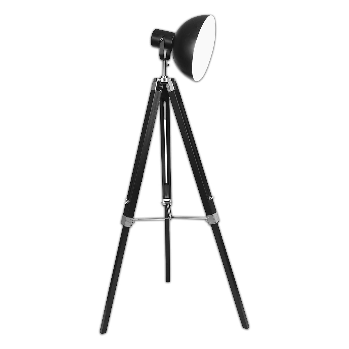 Tripod Adjustable Metal Floor Spot Lamp Black