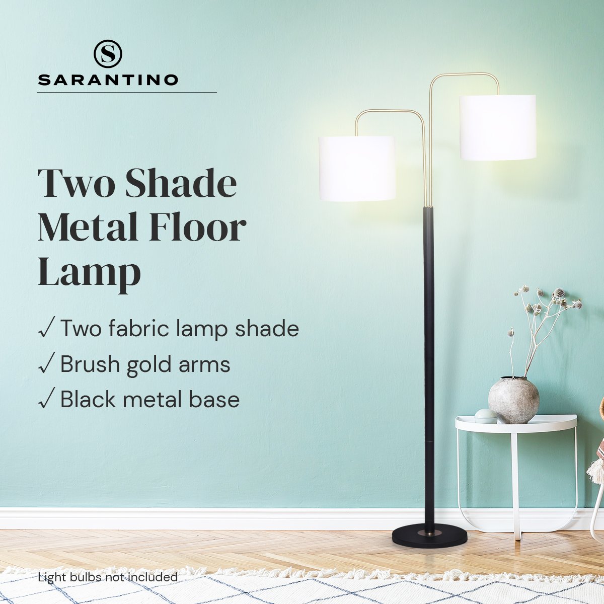 Sleek and Stylish: Black Metal Task Floor Lamp